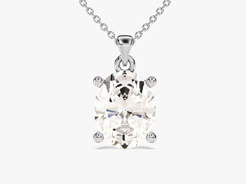 Oval Cut Solitaire Pendant (2.00 CT)