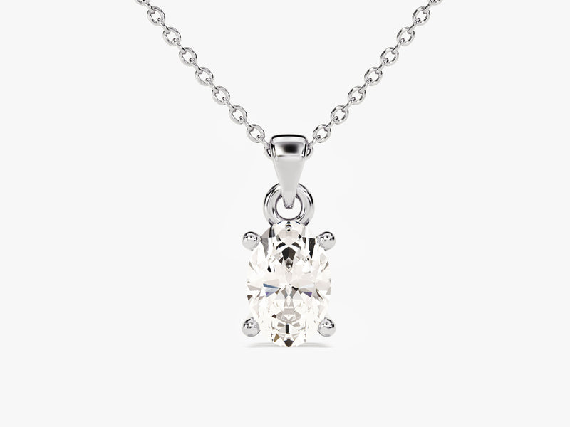Oval Cut Solitaire Pendant (0.50 CT)