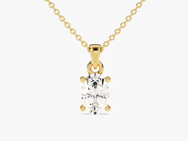 Oval Cut Solitaire Pendant (0.50 CT)