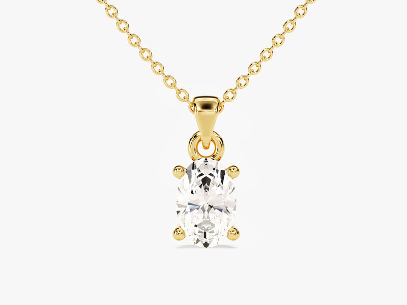 Oval Cut Solitaire Pendant (0.50 CT)