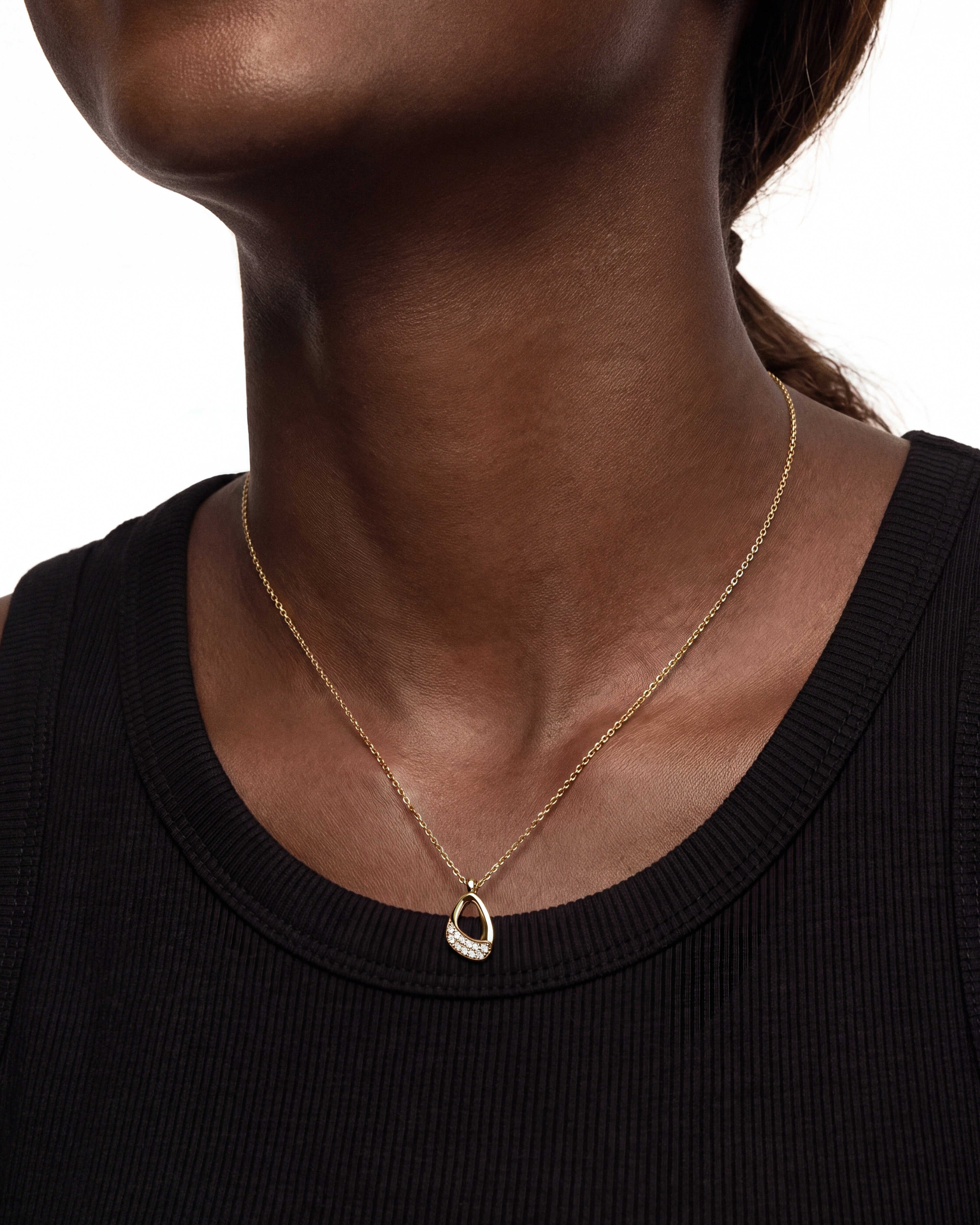 Organically Shaped Frame Necklace