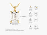 Emerald Cut Solitaire Pendant (1.00 CT)
