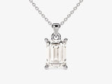 Emerald Cut Solitaire Pendant (1.00 CT)