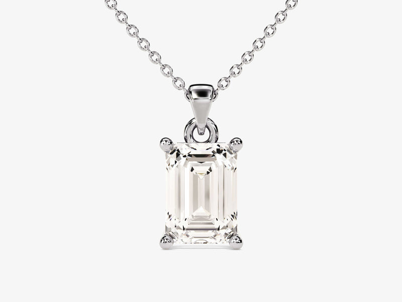 Emerald Cut Solitaire Pendant (1.00 CT)