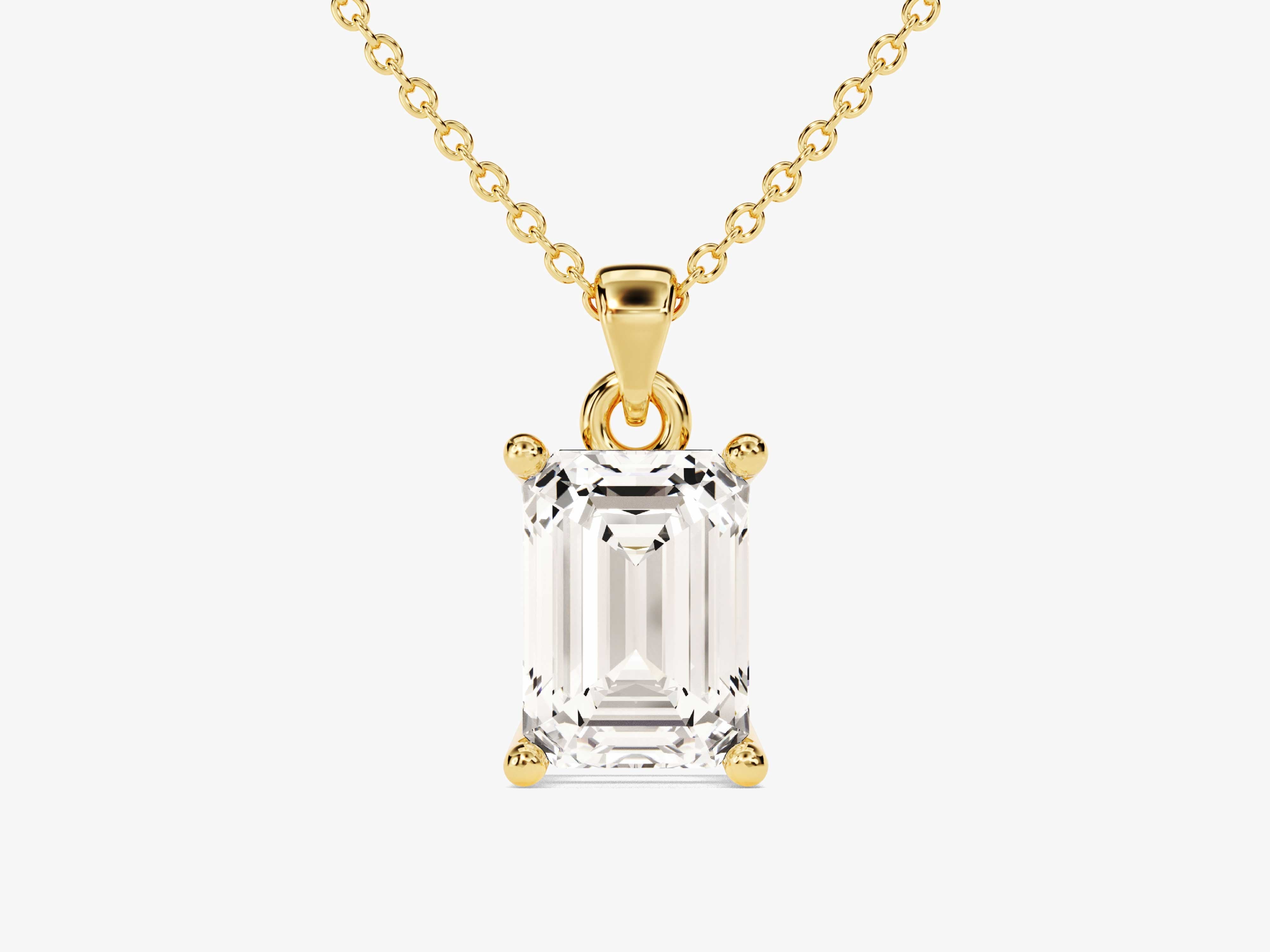 Emerald Cut Solitaire Pendant (1.00 CT)