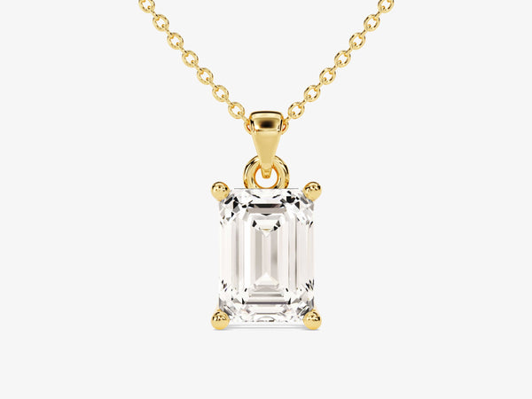 Emerald Cut Solitaire Pendant (1.00 CT)