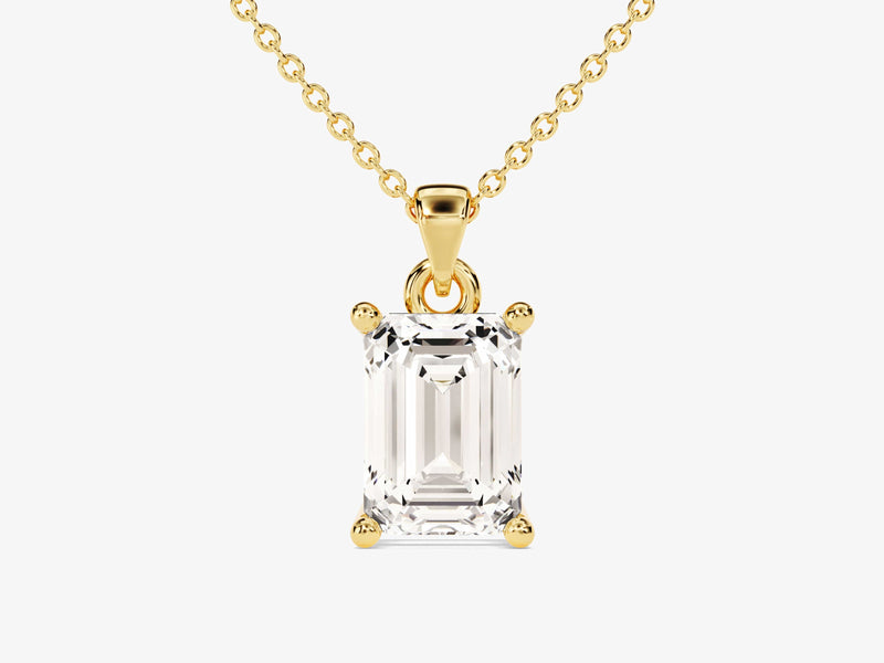 Emerald Cut Solitaire Pendant (1.00 CT)