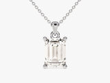 Emerald Cut Solitaire Pendant (1.50 CT)