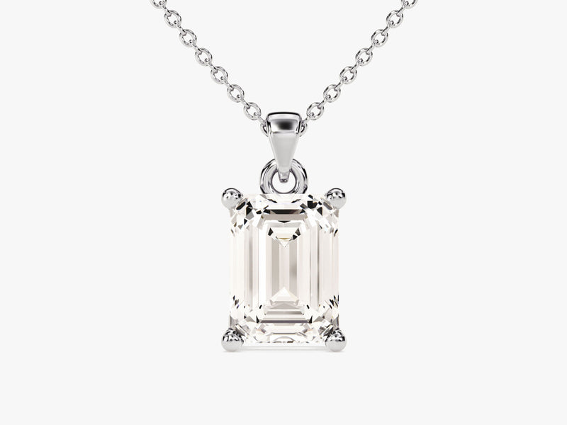 Emerald Cut Solitaire Pendant (1.50 CT)