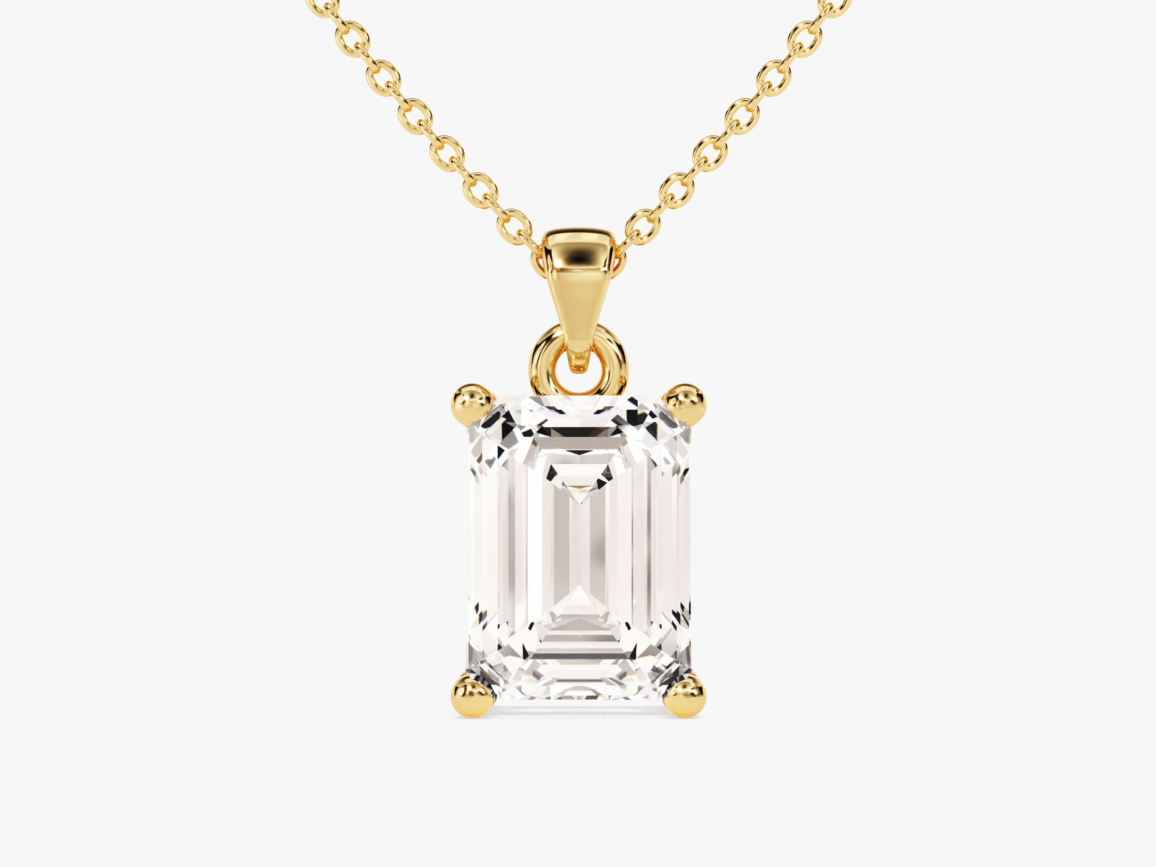 Emerald Cut Solitaire Pendant (1.50 CT)
