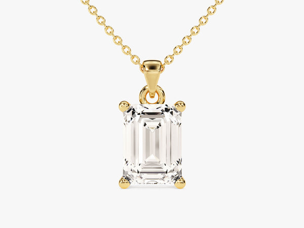 Emerald Cut Solitaire Pendant (1.50 CT)