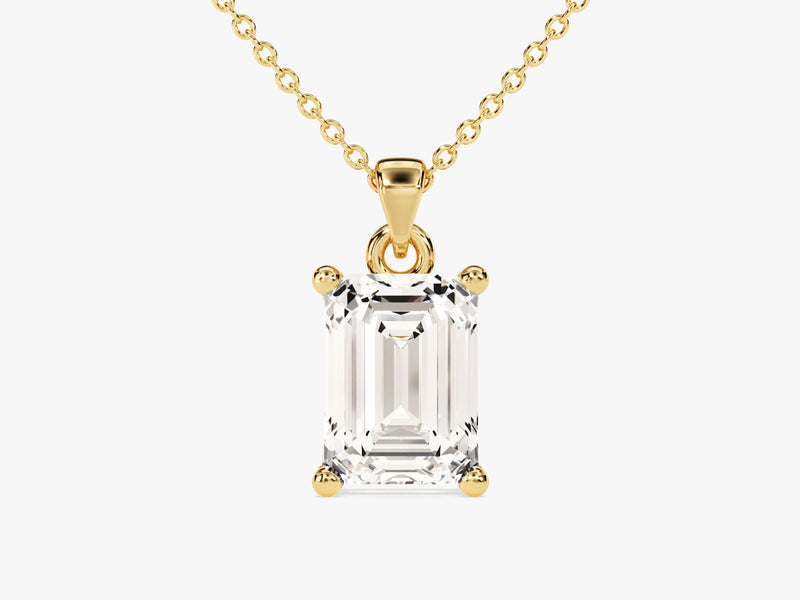 Emerald Cut Solitaire Pendant (1.50 CT)