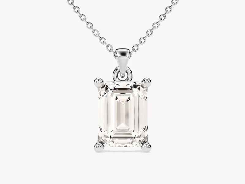 Emerald Cut Solitaire Pendant (2.00 CT)