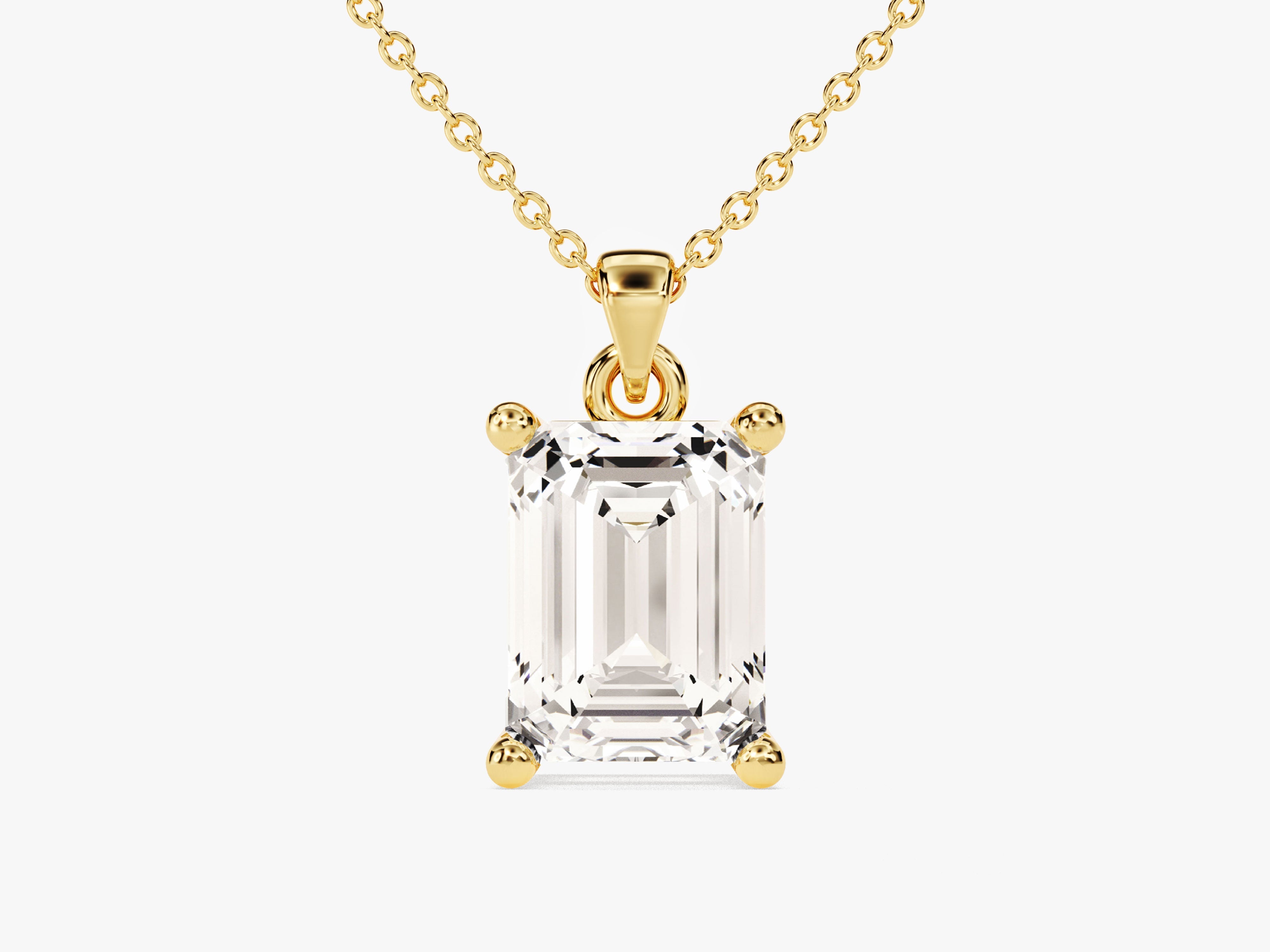 Emerald Cut Solitaire Pendant (2.00 CT)