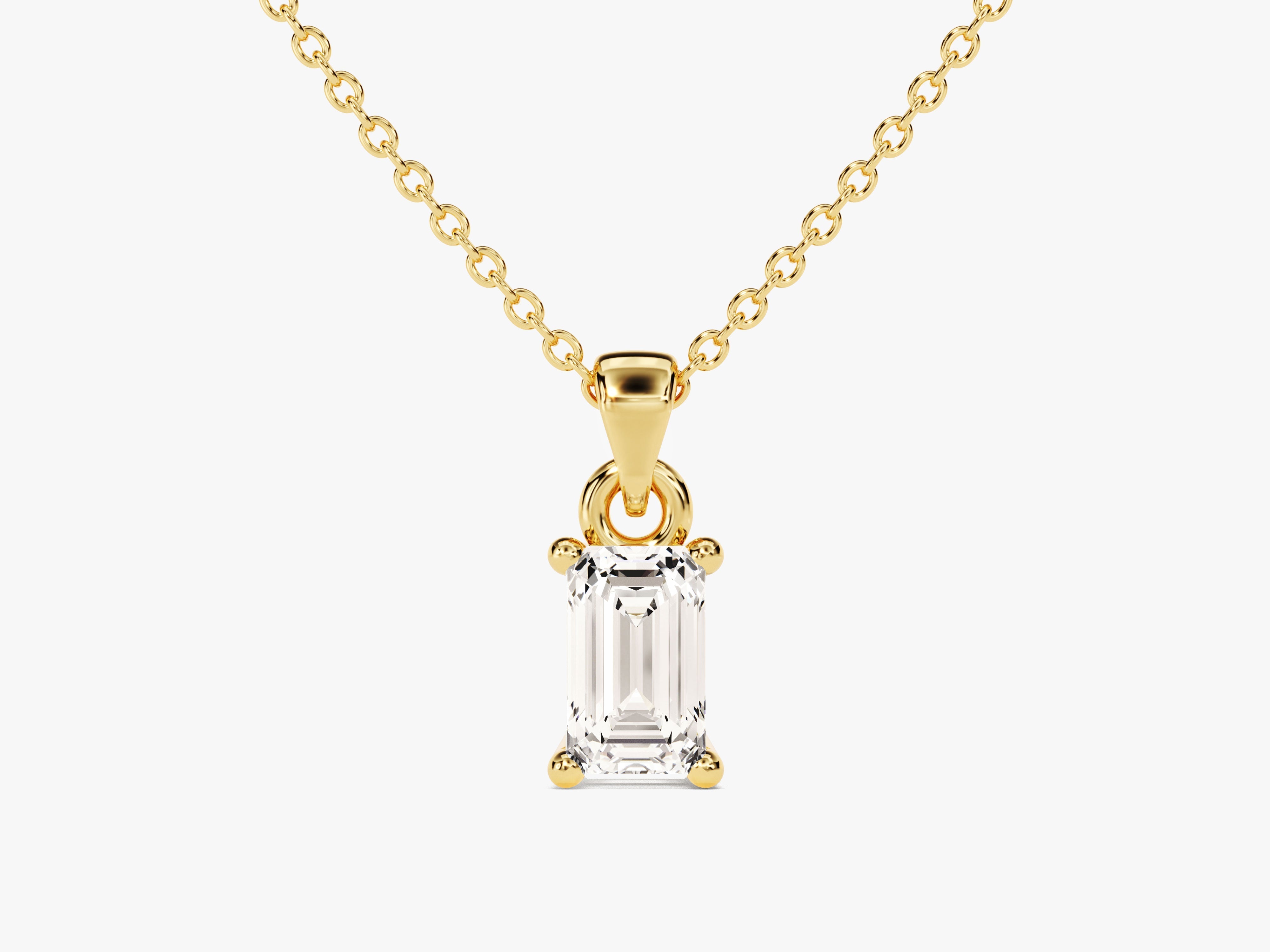 Emerald Cut Solitaire Pendant (0.50 CT)