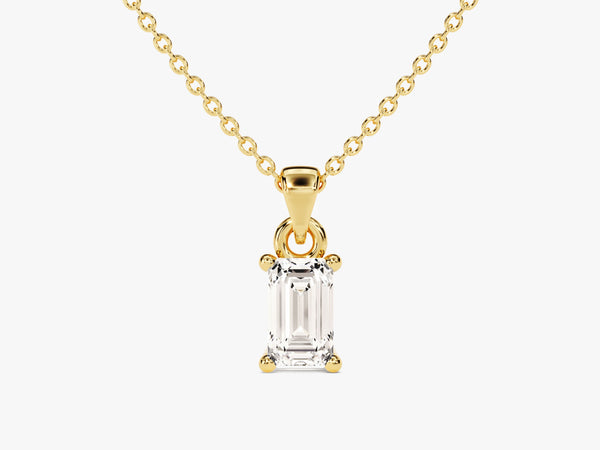 Emerald Cut Solitaire Pendant (0.50 CT)