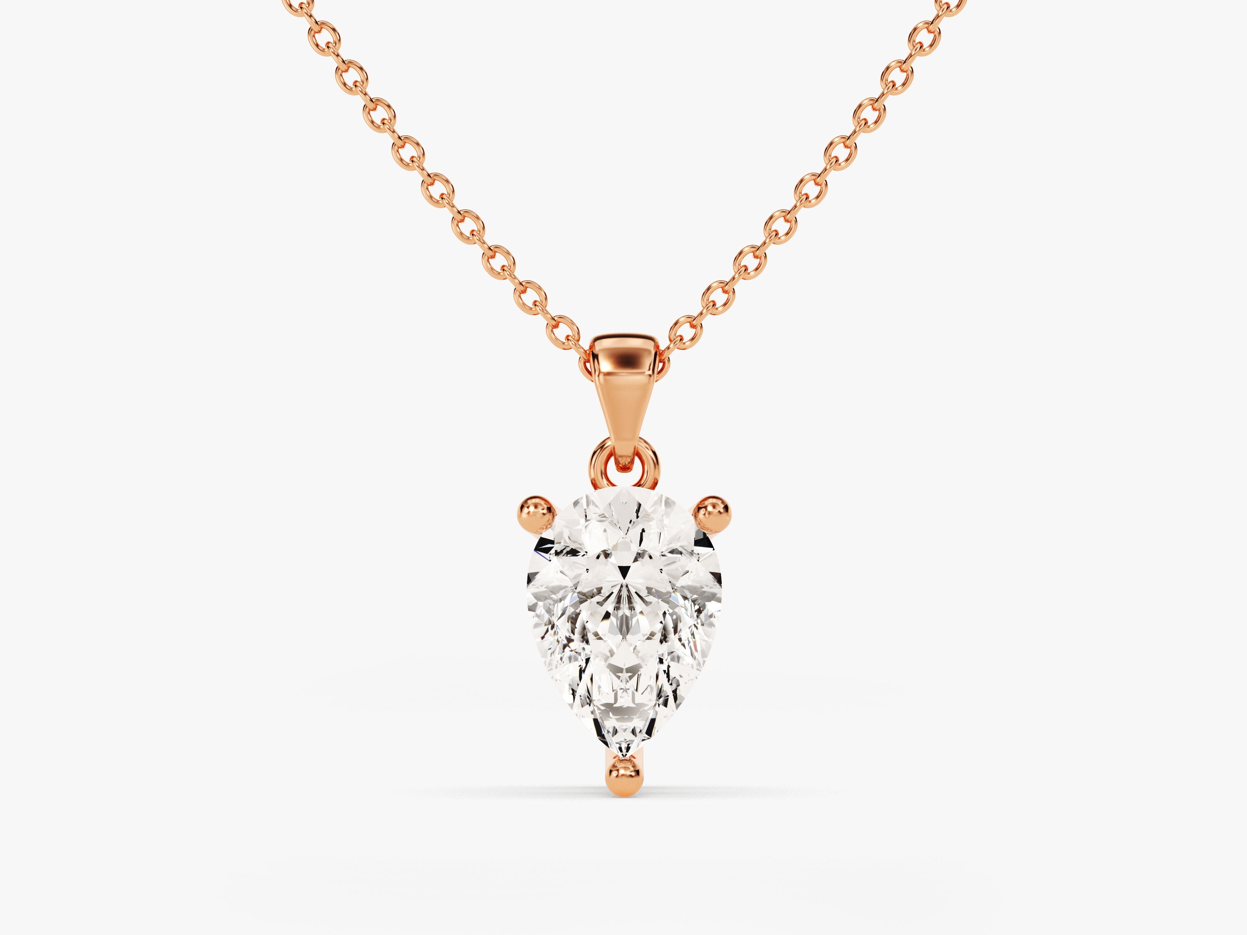 Pear Cut Solitaire Pendant (1.00 CT)