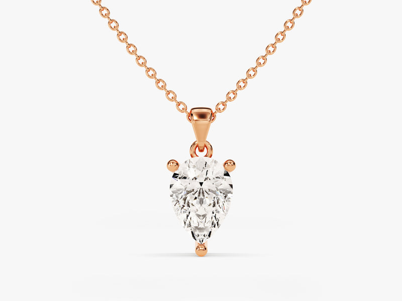 Pear Cut Solitaire Pendant (1.00 CT)