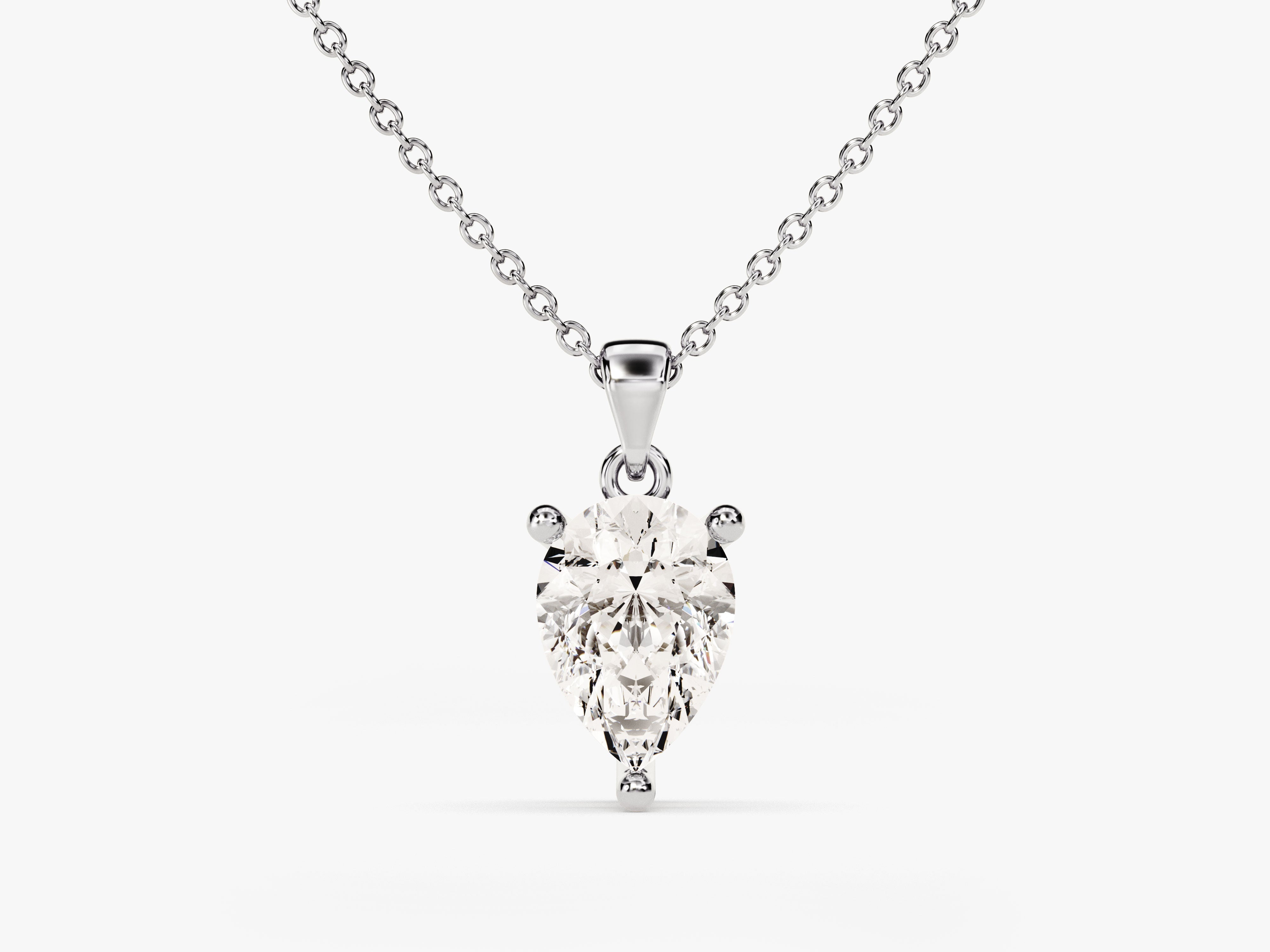 Pear Cut Solitaire Pendant (1.00 CT)