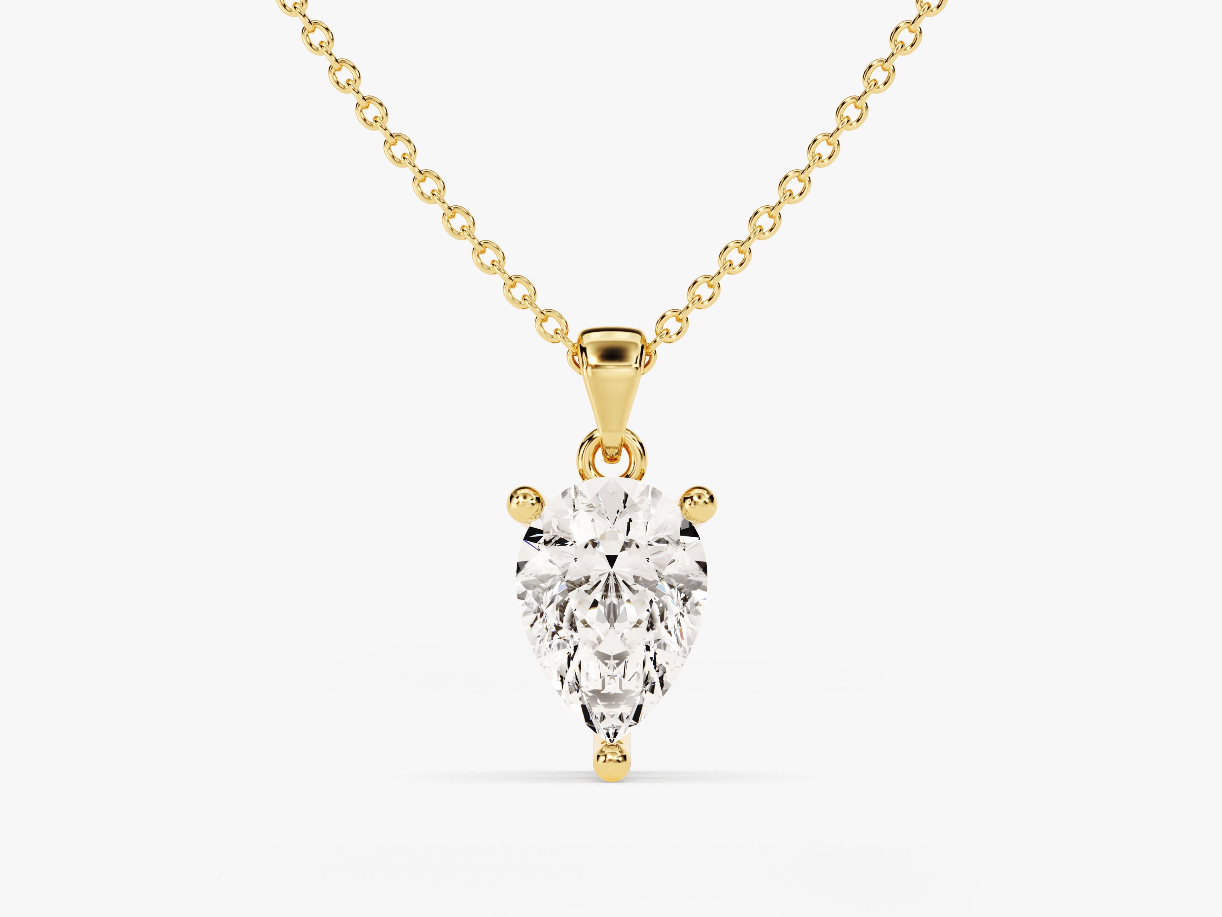 Pear Cut Solitaire Pendant (1.00 CT)