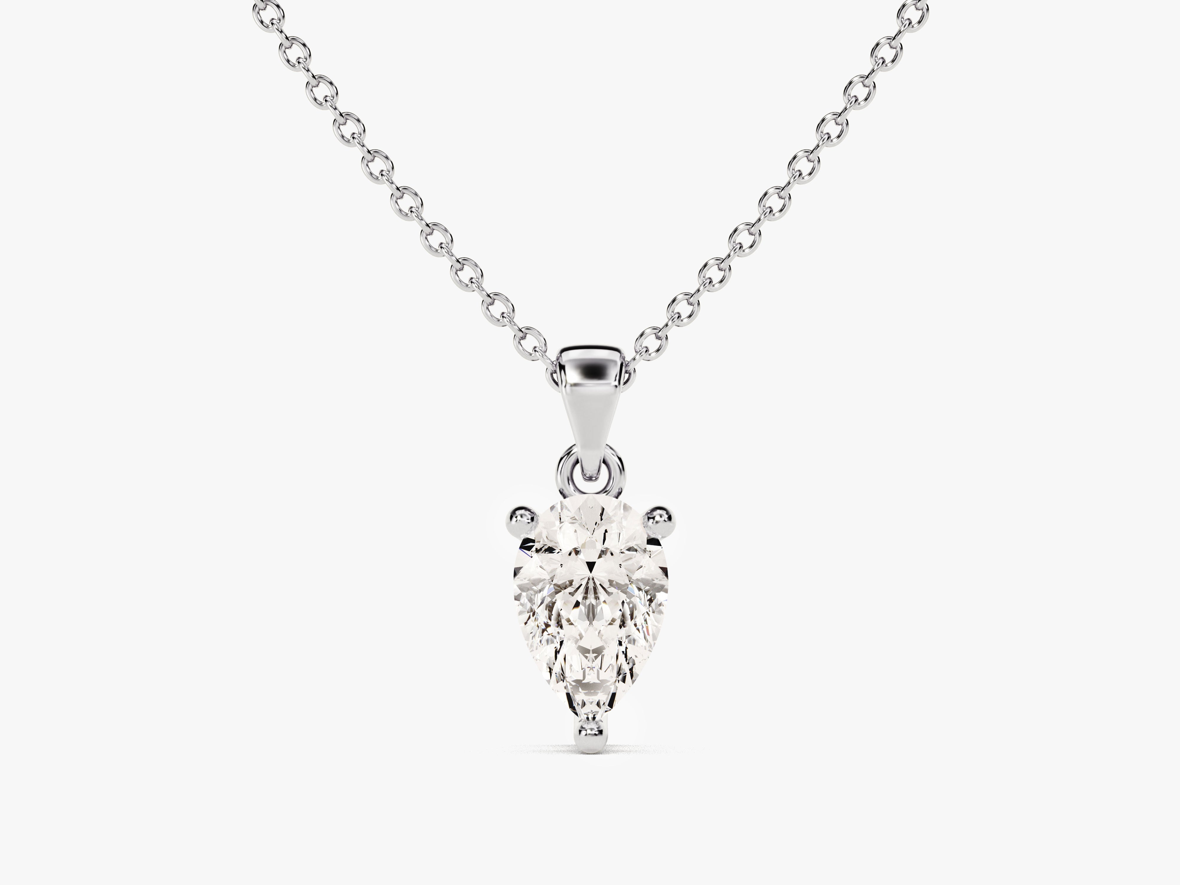 Pear Cut Solitaire Pendant (0.50 CT)