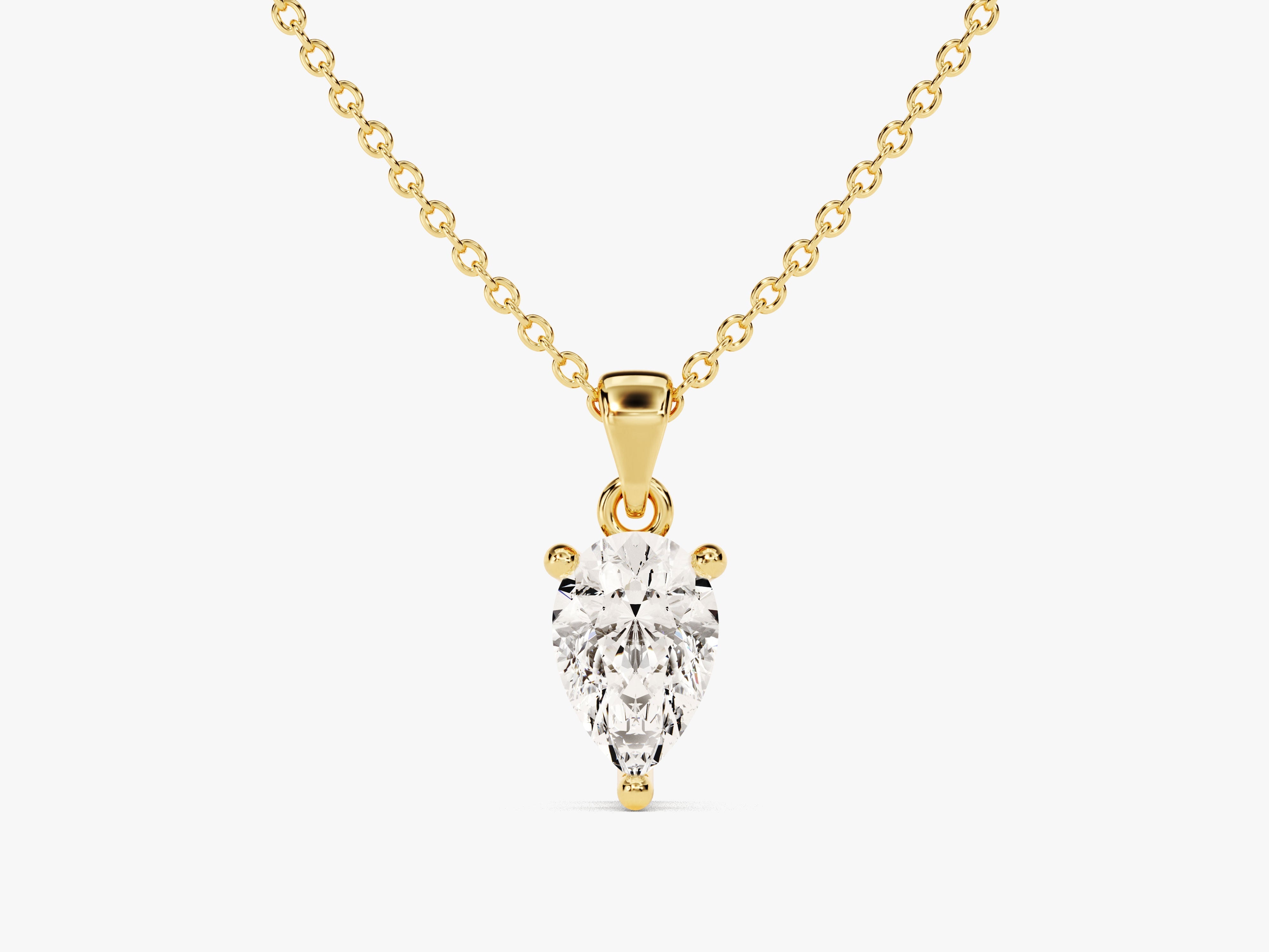 Pear Cut Solitaire Pendant (0.50 CT)