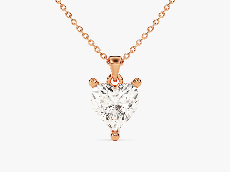 Heart Cut Solitaire Pendant (1.00 CT)