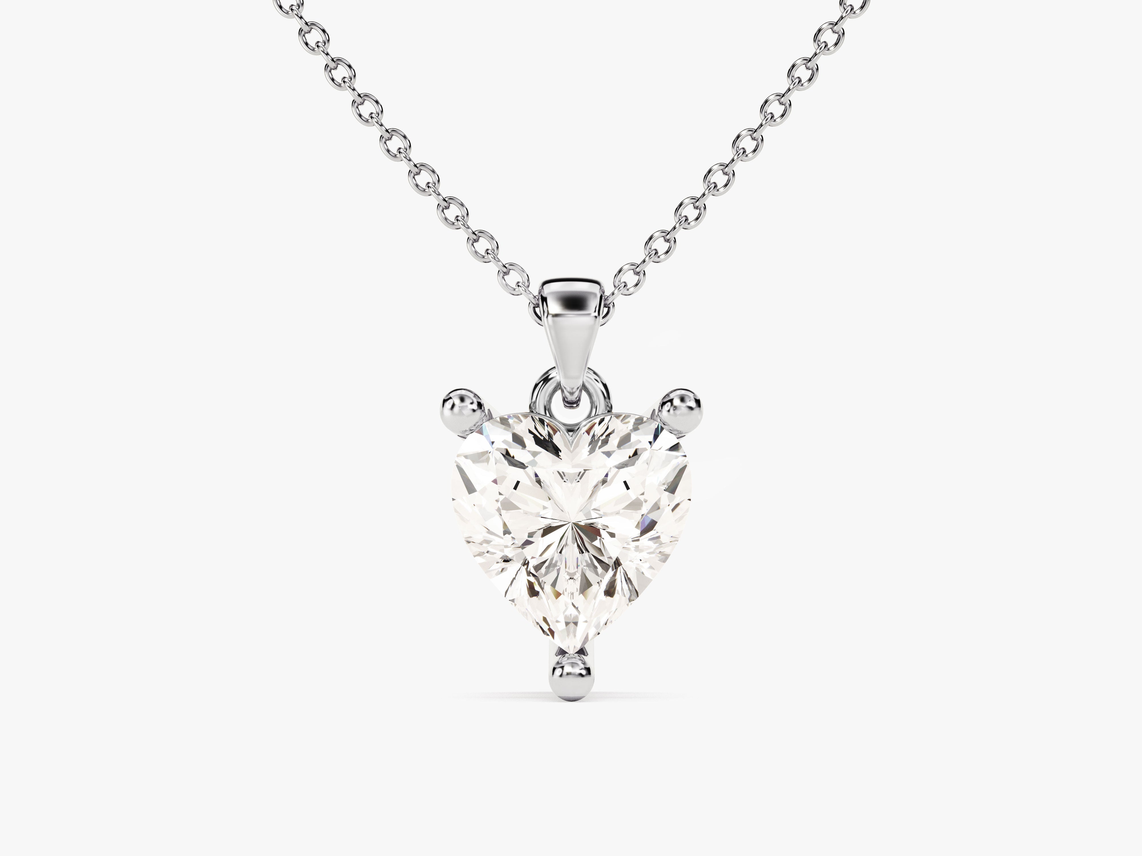 Heart Cut Solitaire Pendant (1.00 CT)