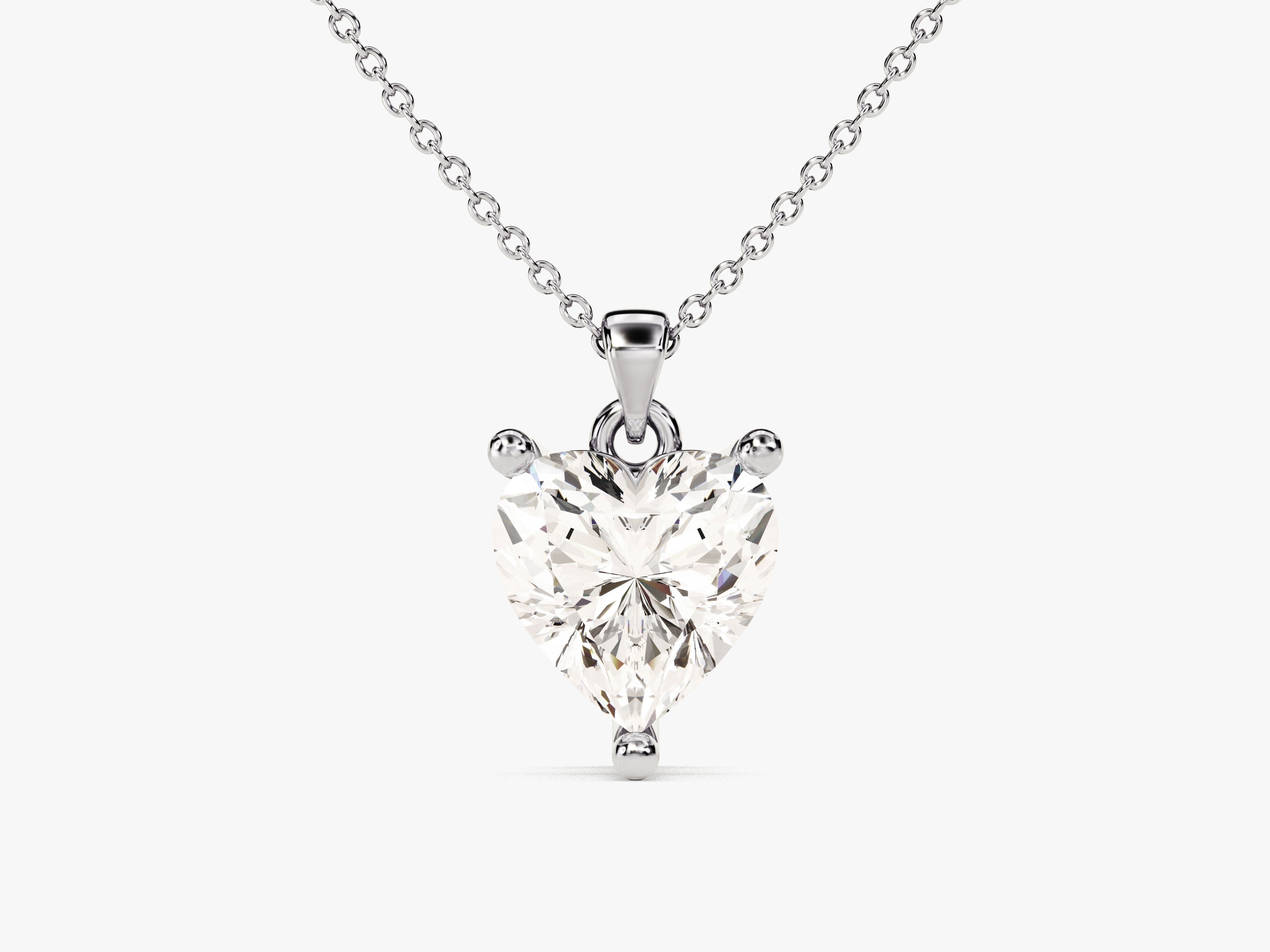 Heart Cut Solitaire Pendant (1.50 CT)