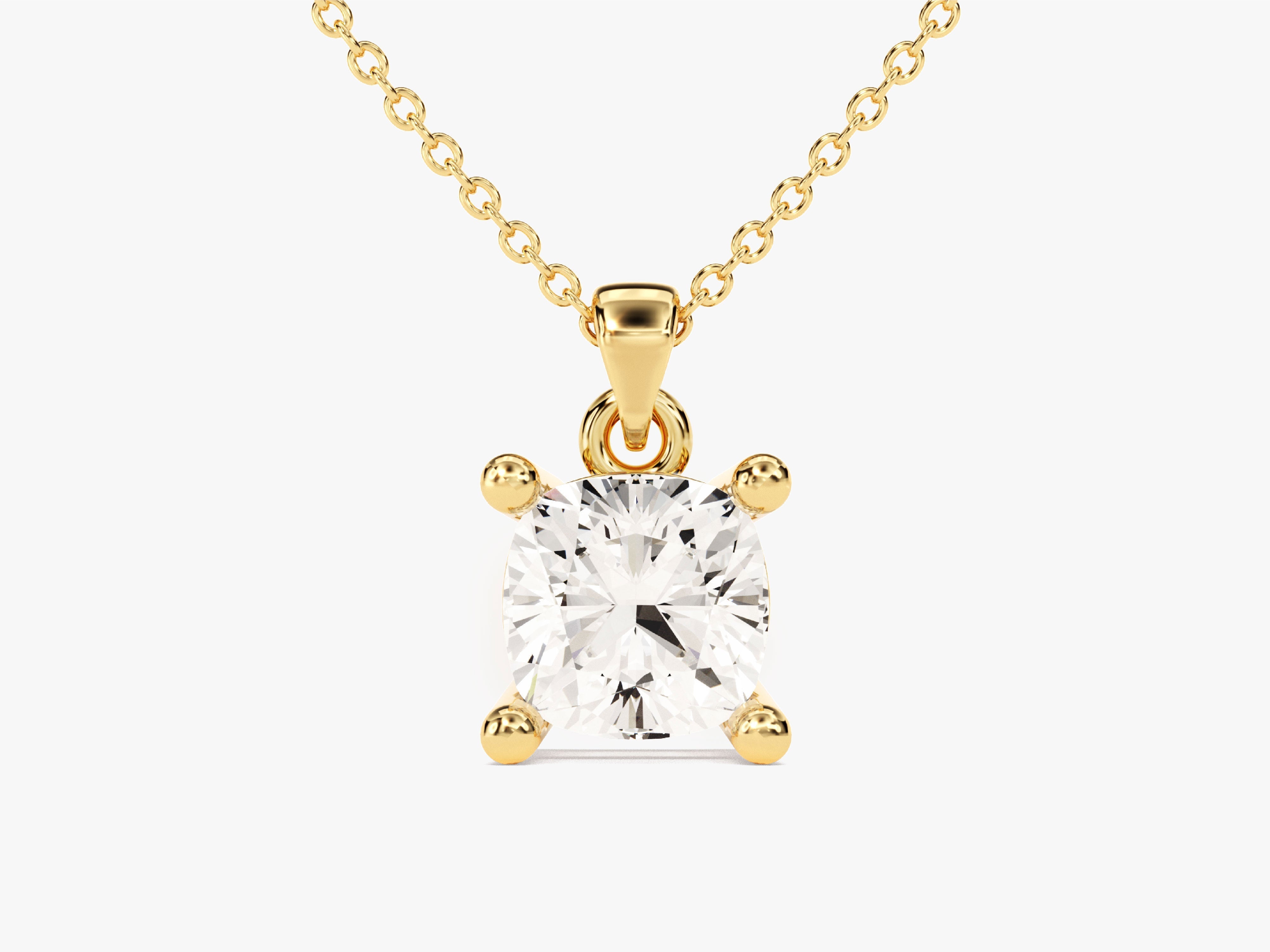Cushion Cut Solitaire Pendant (1.00 CT)