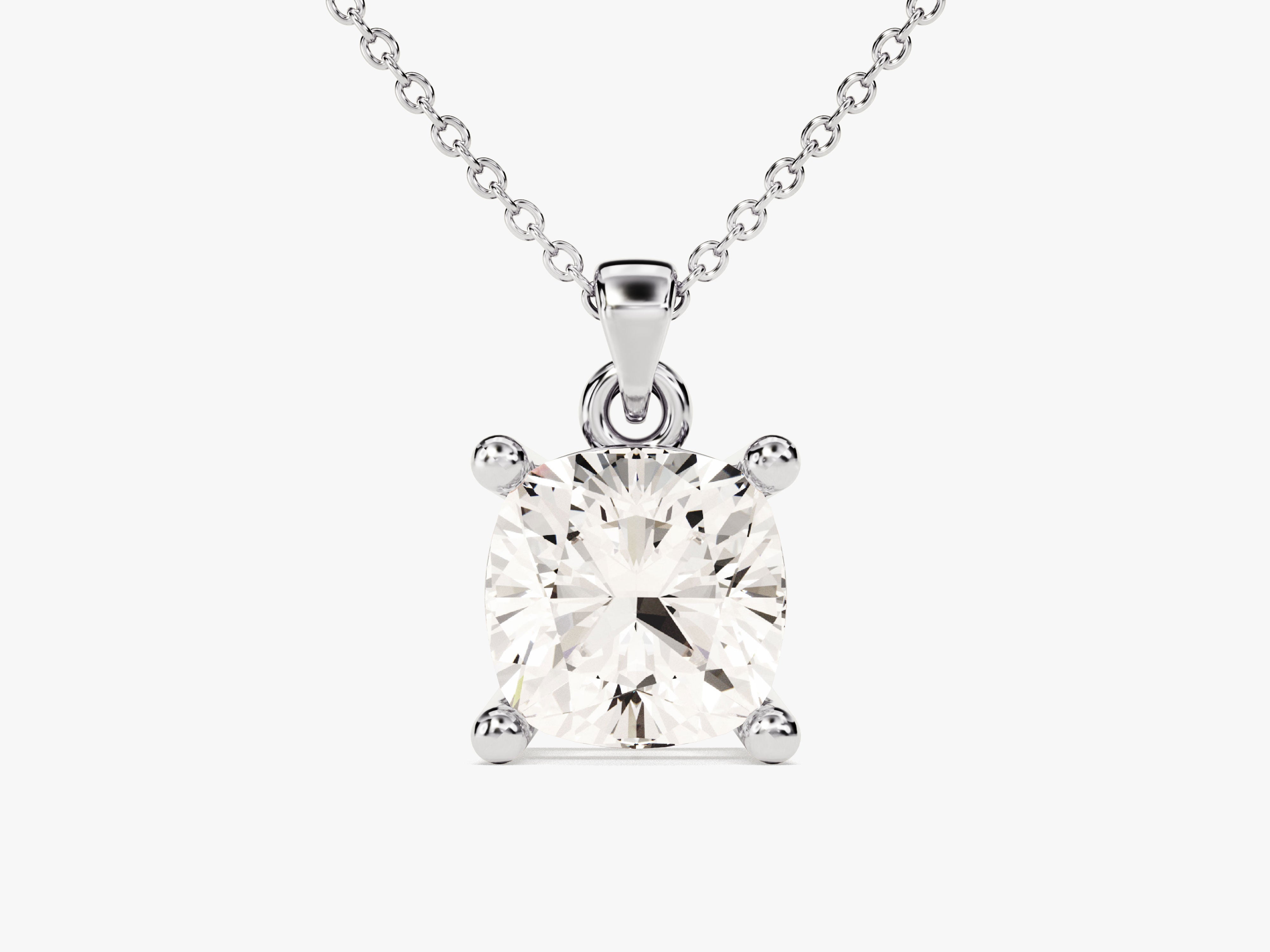 Cushion Cut Solitaire Pendant (1.50 CT)