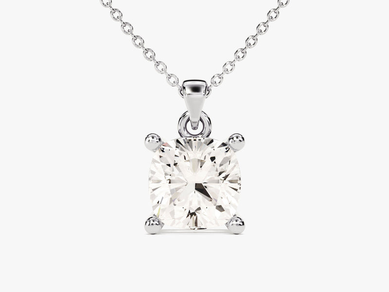 Cushion Cut Solitaire Pendant (1.50 CT)