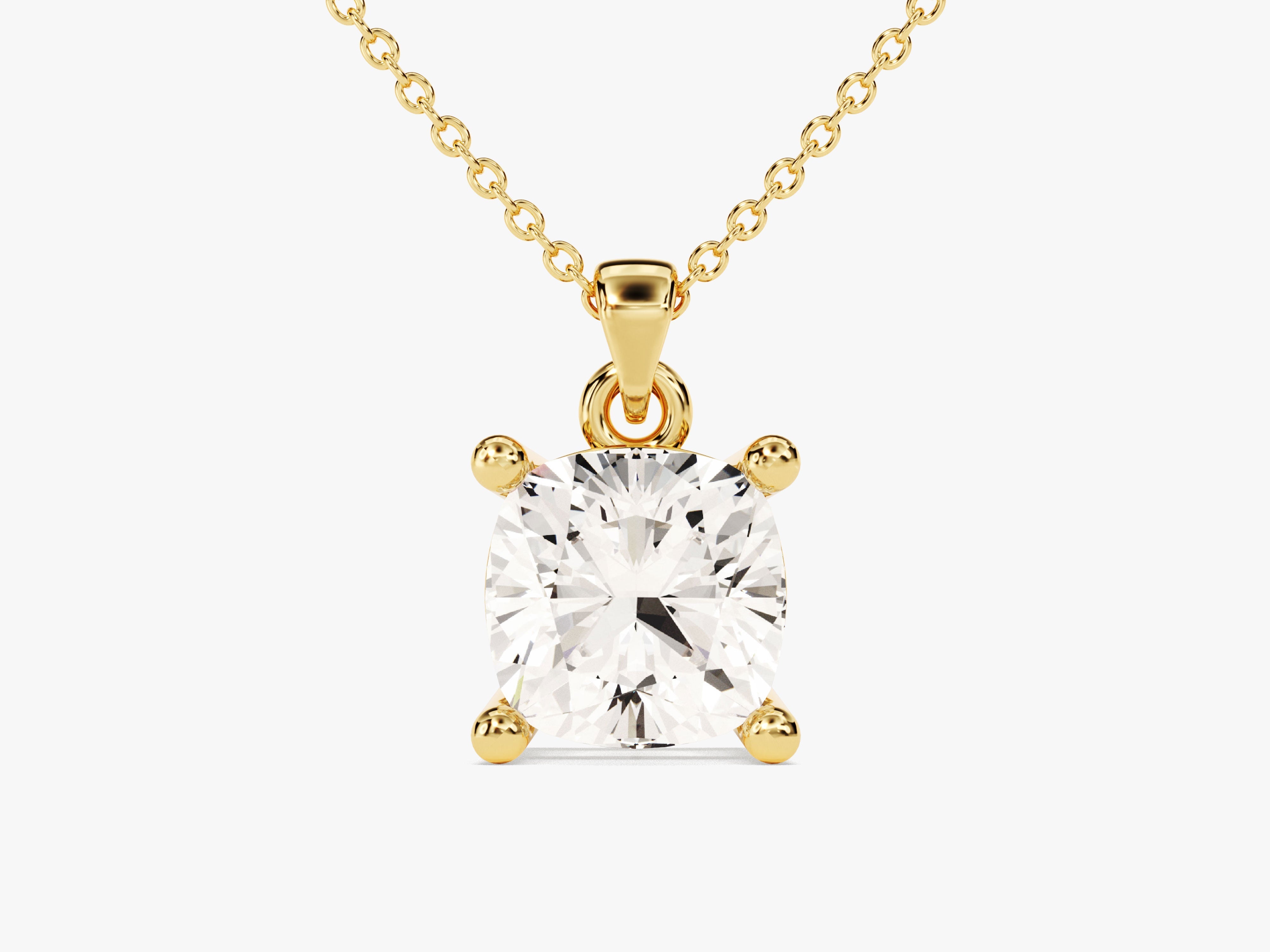 Cushion Cut Solitaire Pendant (1.50 CT)