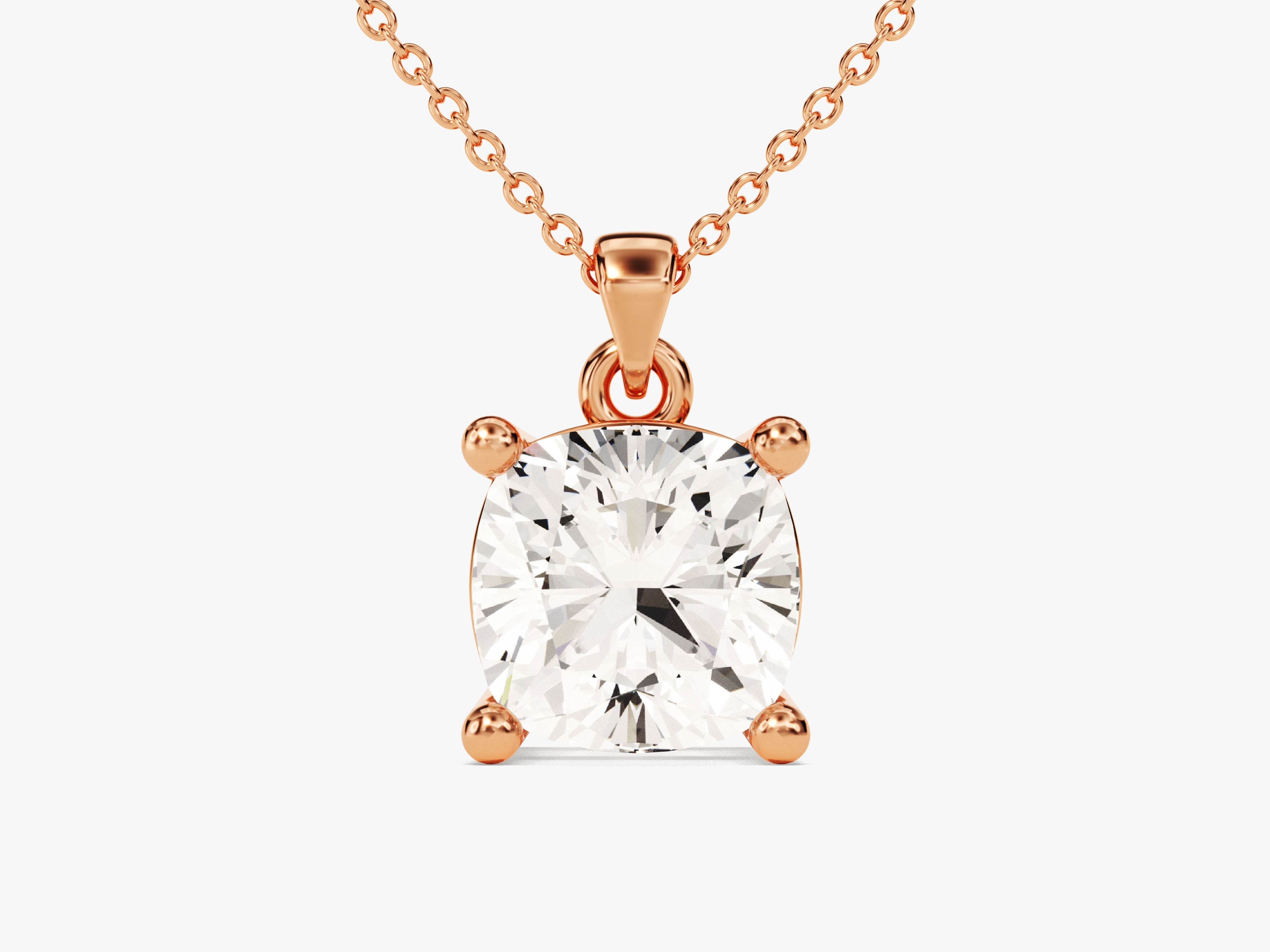 Cushion Cut Solitaire Pendant (2.00 CT)
