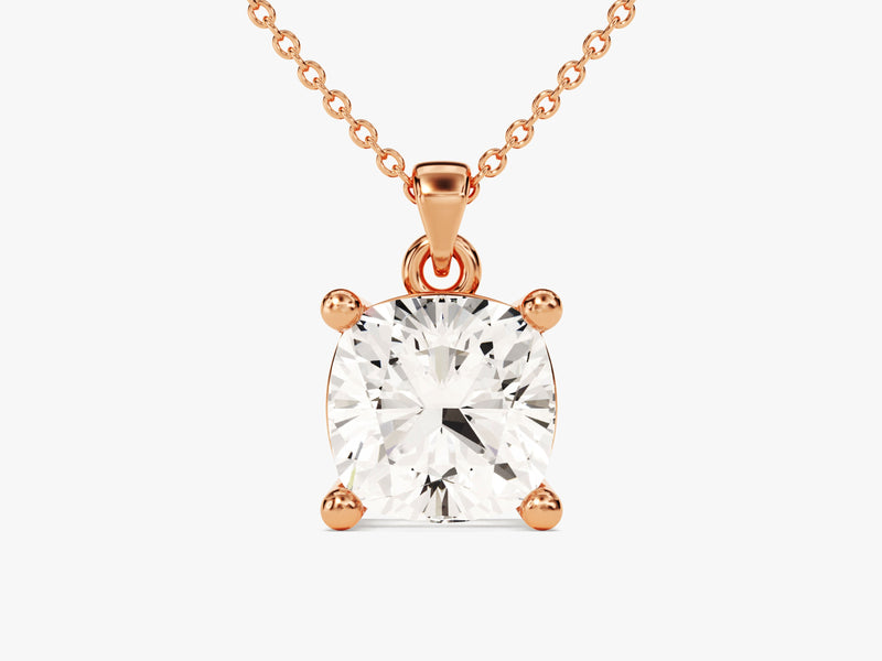 Cushion Cut Solitaire Pendant (2.00 CT)