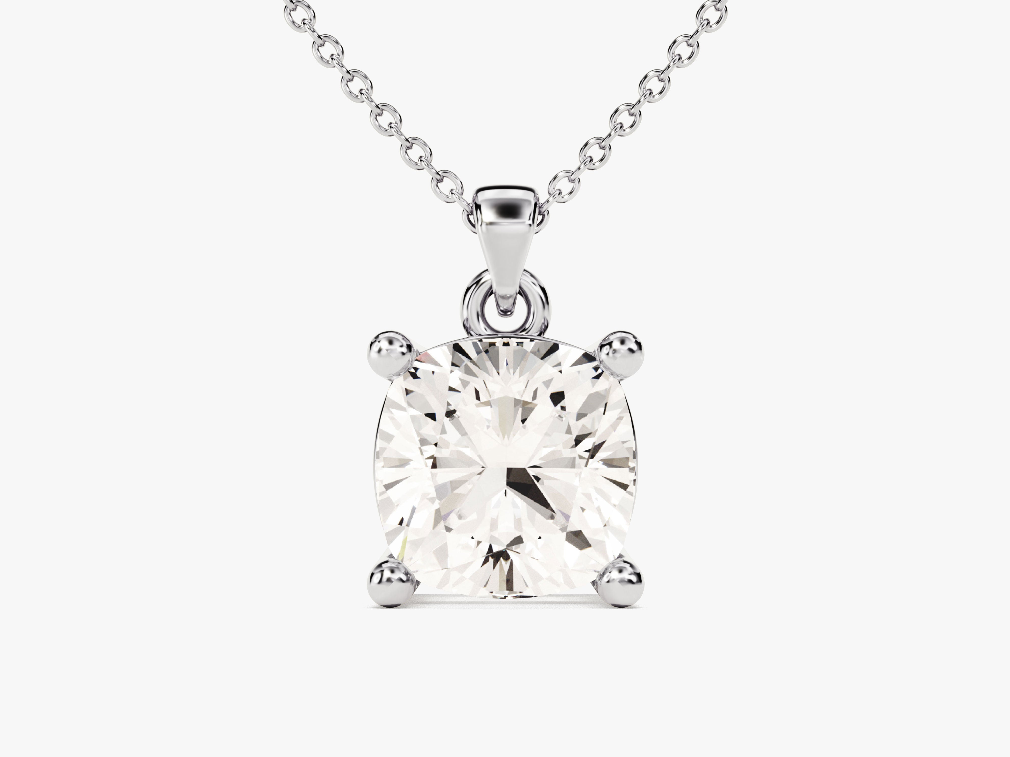 Cushion Cut Solitaire Pendant (2.00 CT)
