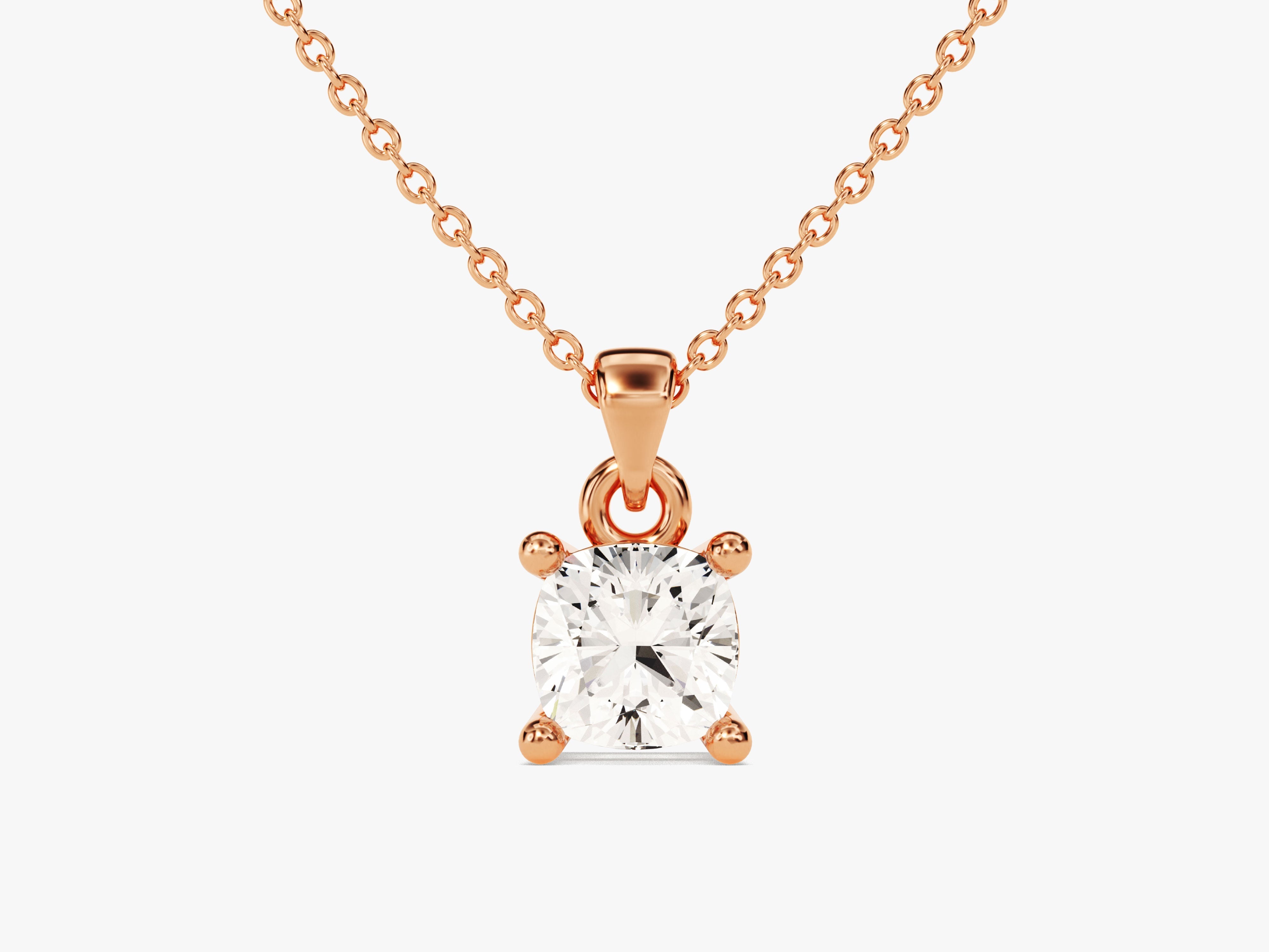 Cushion Cut Solitaire Pendant (0.50 CT)