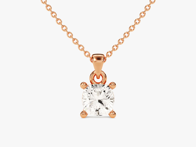 Cushion Cut Solitaire Pendant (0.50 CT)
