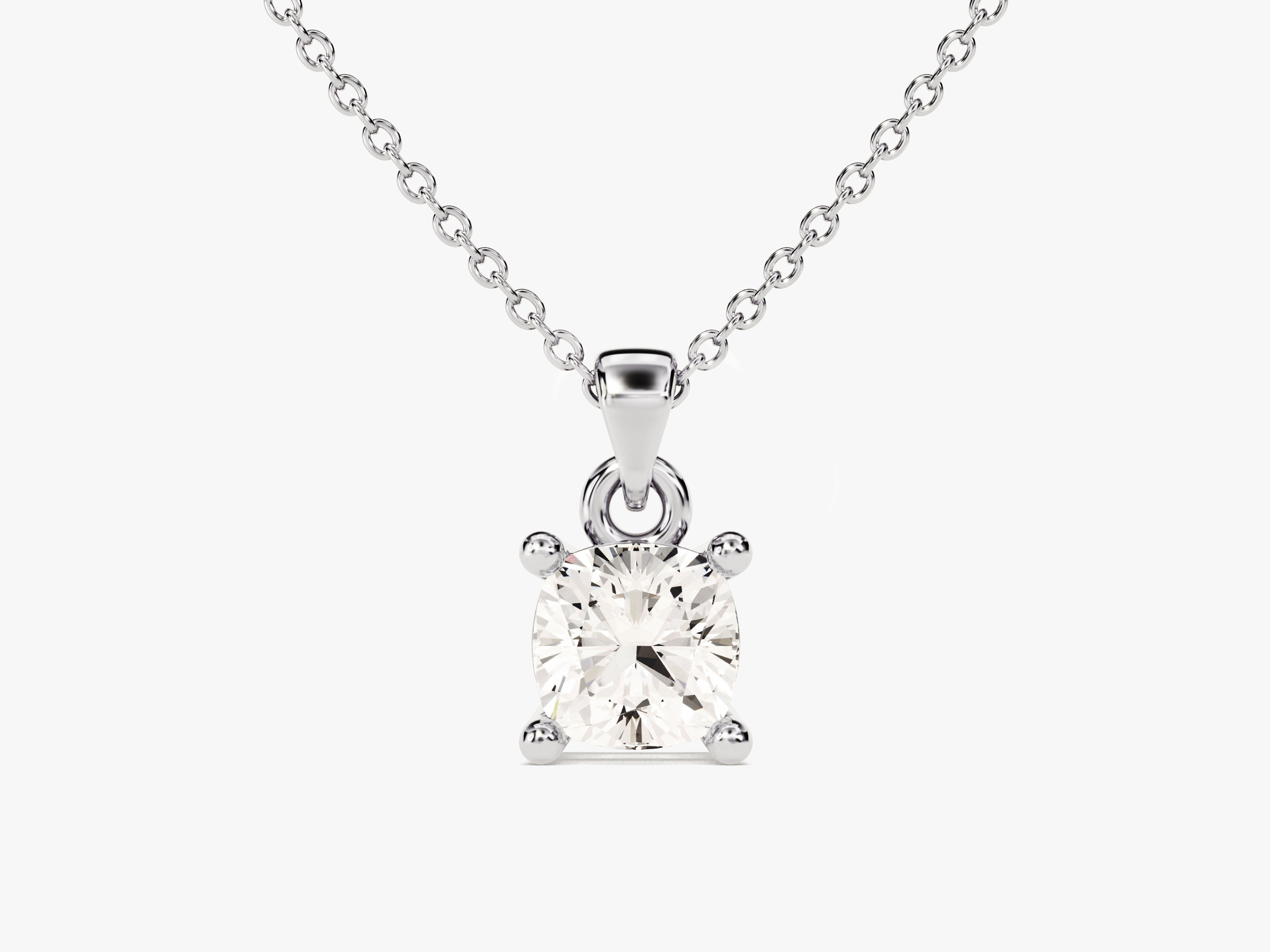 Cushion Cut Solitaire Pendant (0.50 CT)