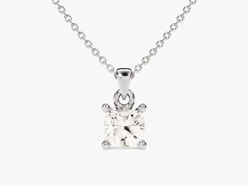 Cushion Cut Solitaire Pendant (0.50 CT)