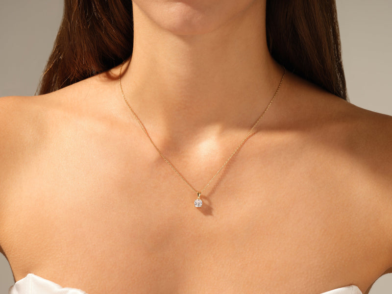 Cushion Cut Solitaire Pendant (1.00 CT)