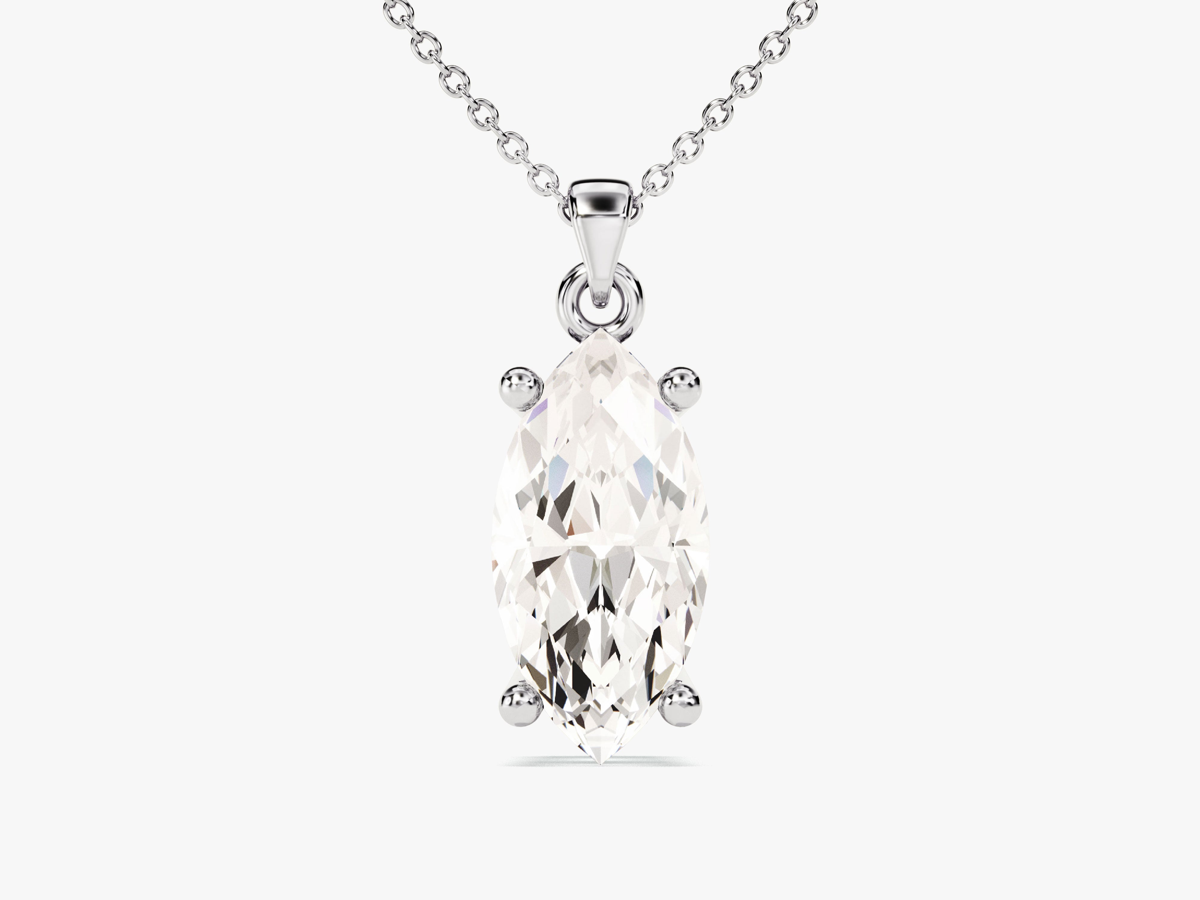 Marquise Cut Solitaire Pendant (1.50 CT)