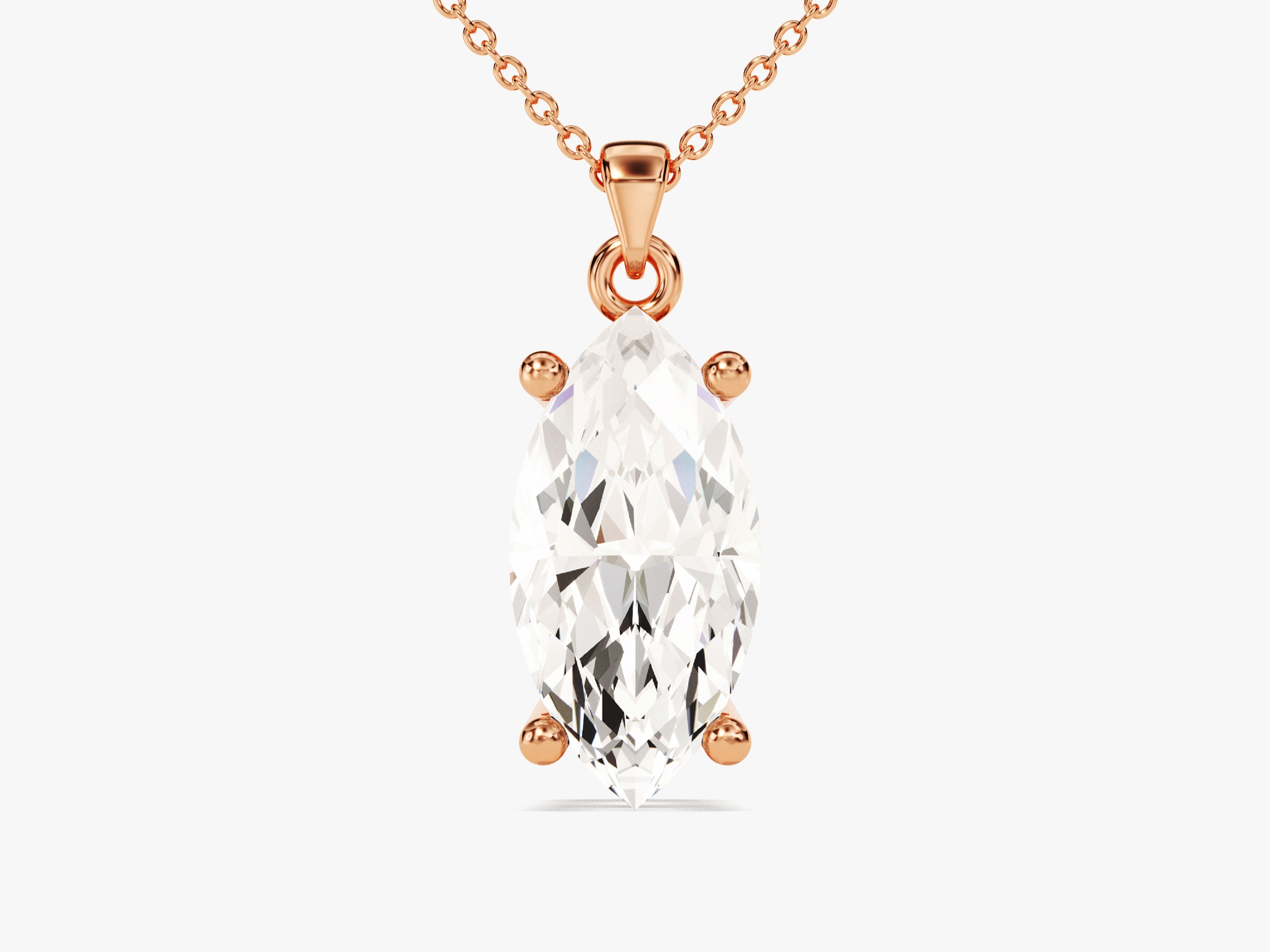 Marquise Cut Solitaire Pendant (2.00 CT)