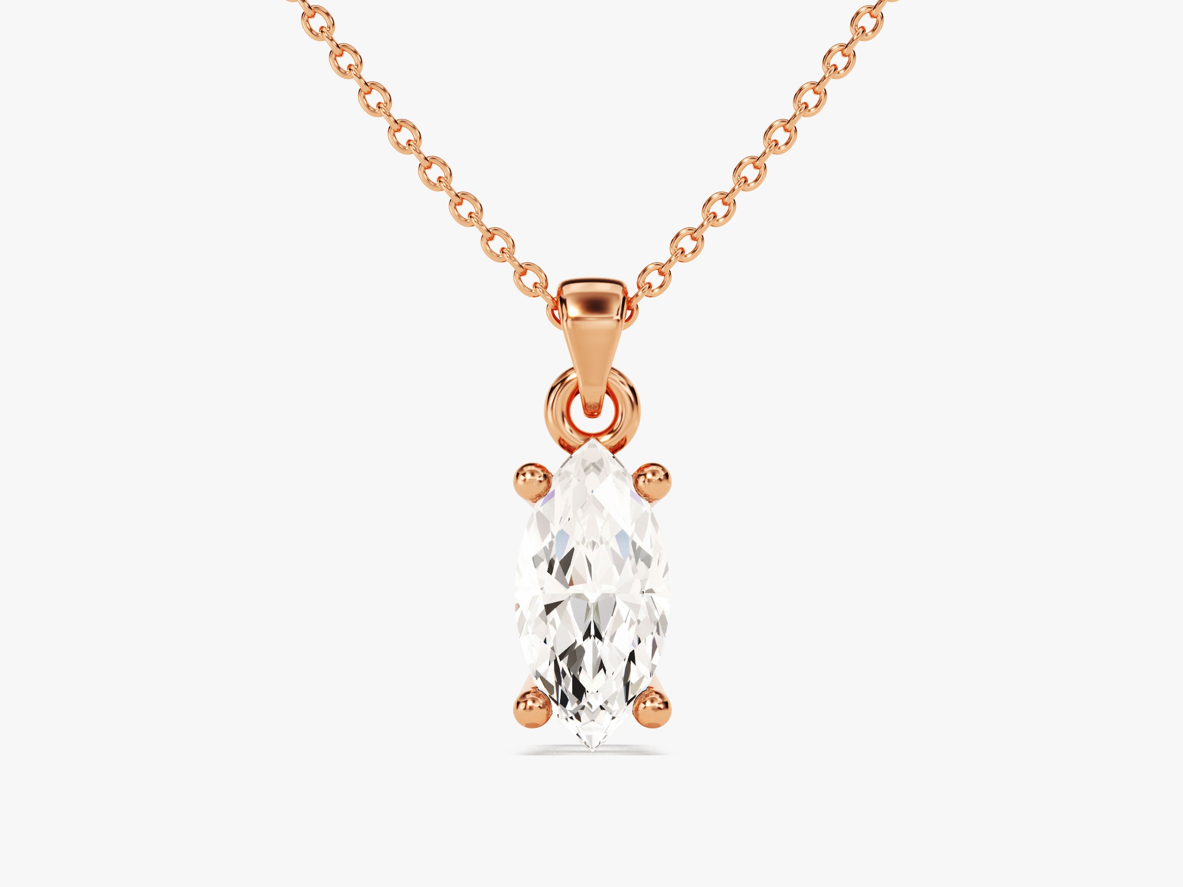 Marquise Cut Solitaire Pendant (0.50 CT)