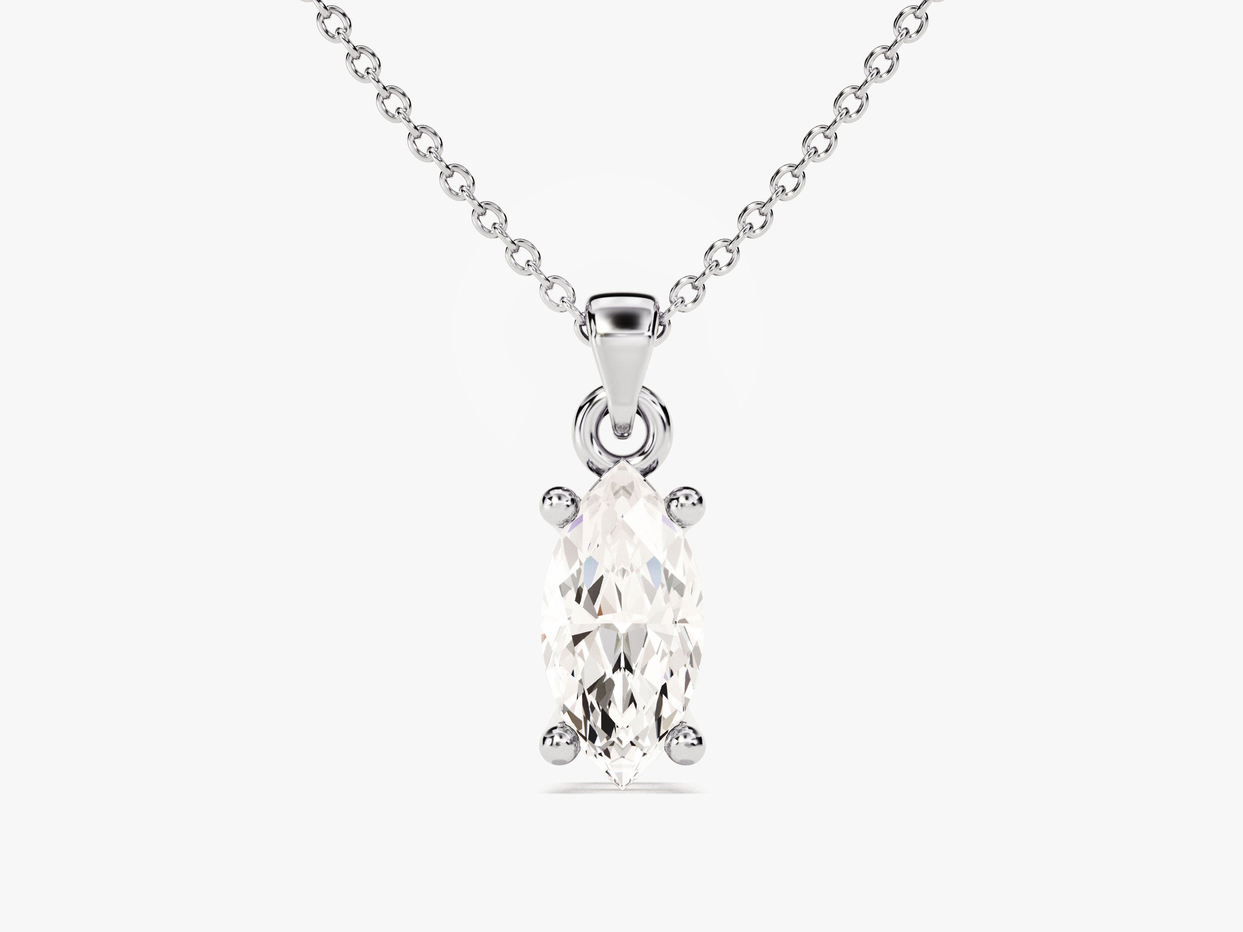 Marquise Cut Solitaire Pendant (0.50 CT)