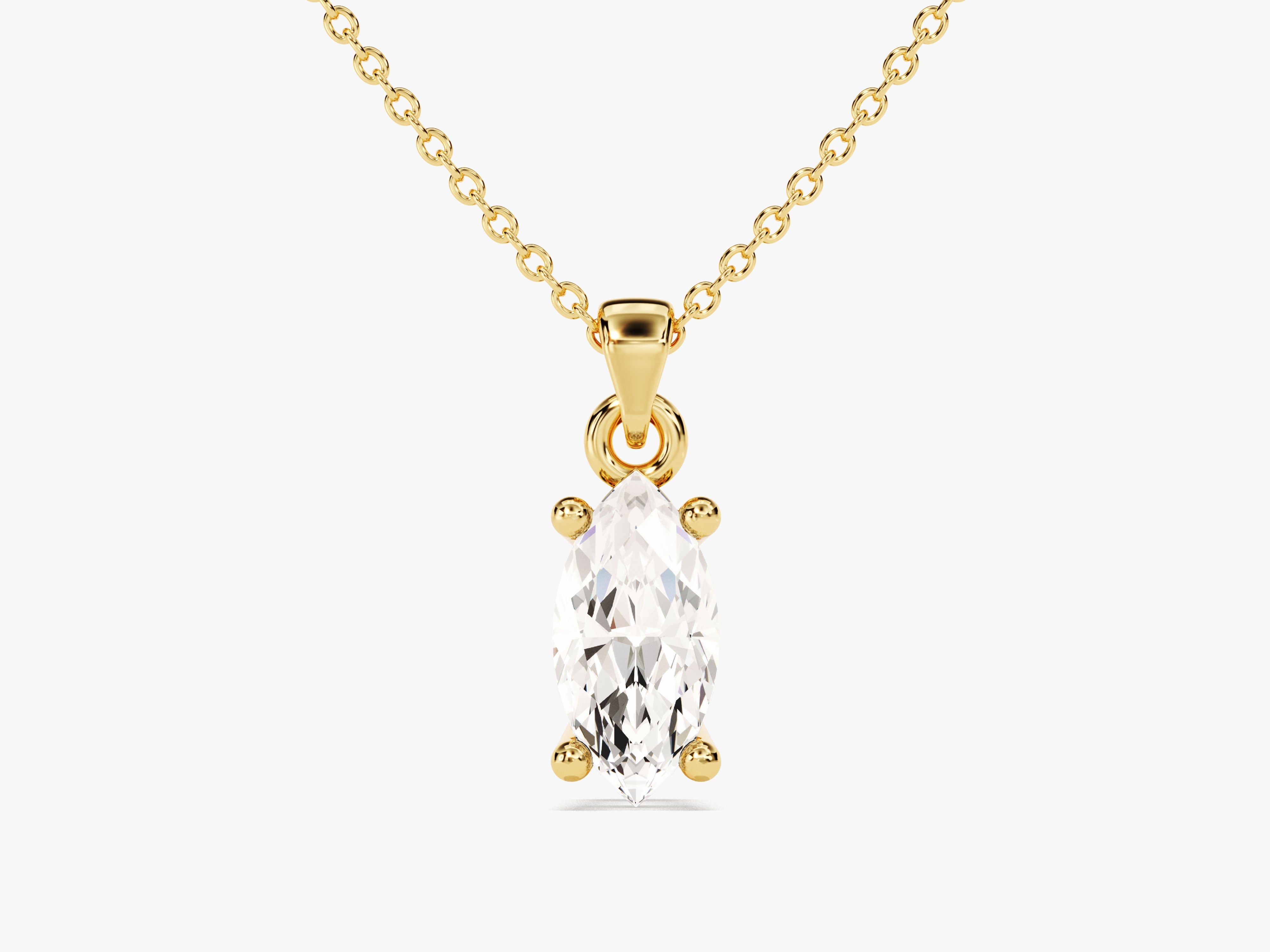 Marquise Cut Solitaire Pendant (0.50 CT)