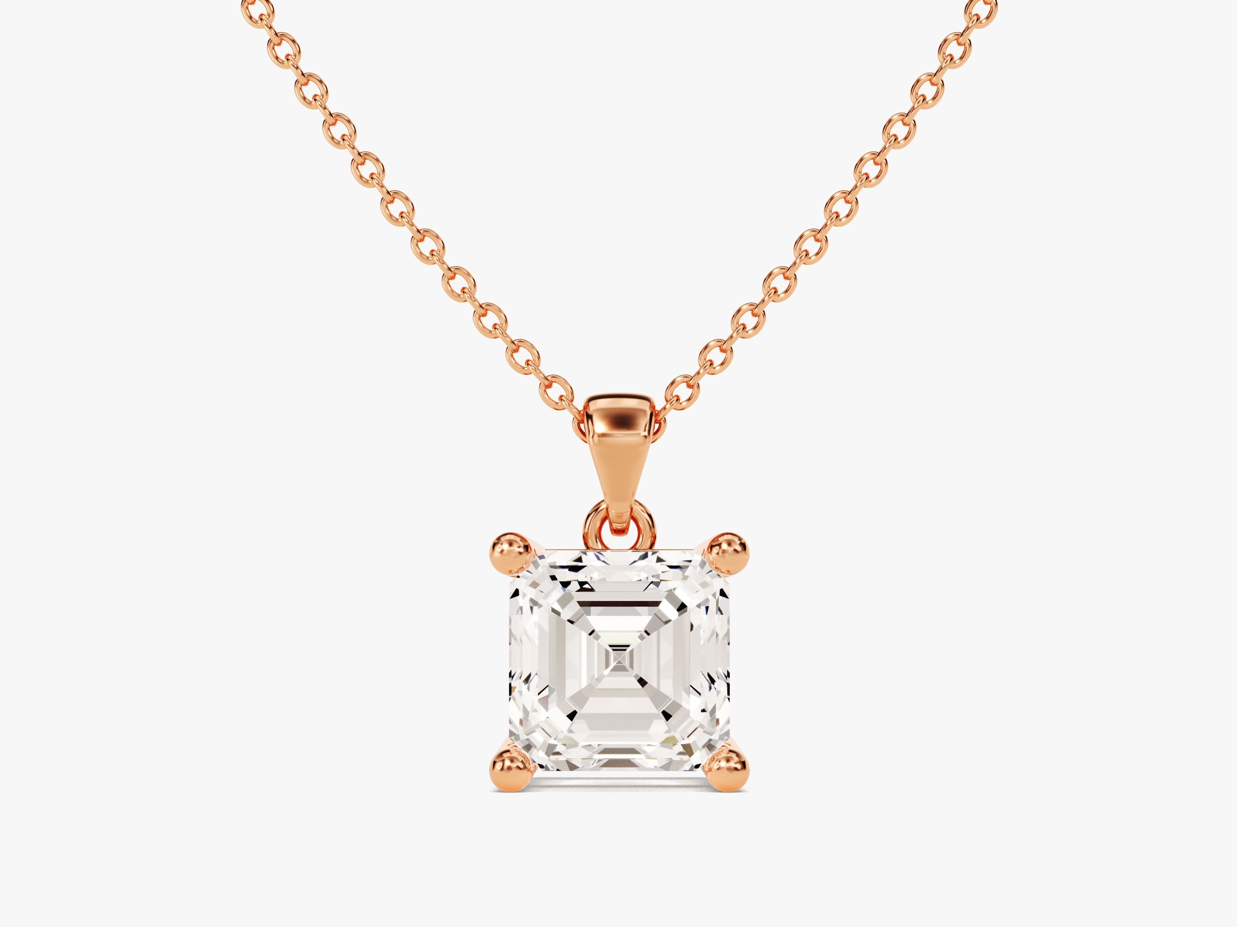 Asscher Cut Solitaire Pendant (1.00 CT)