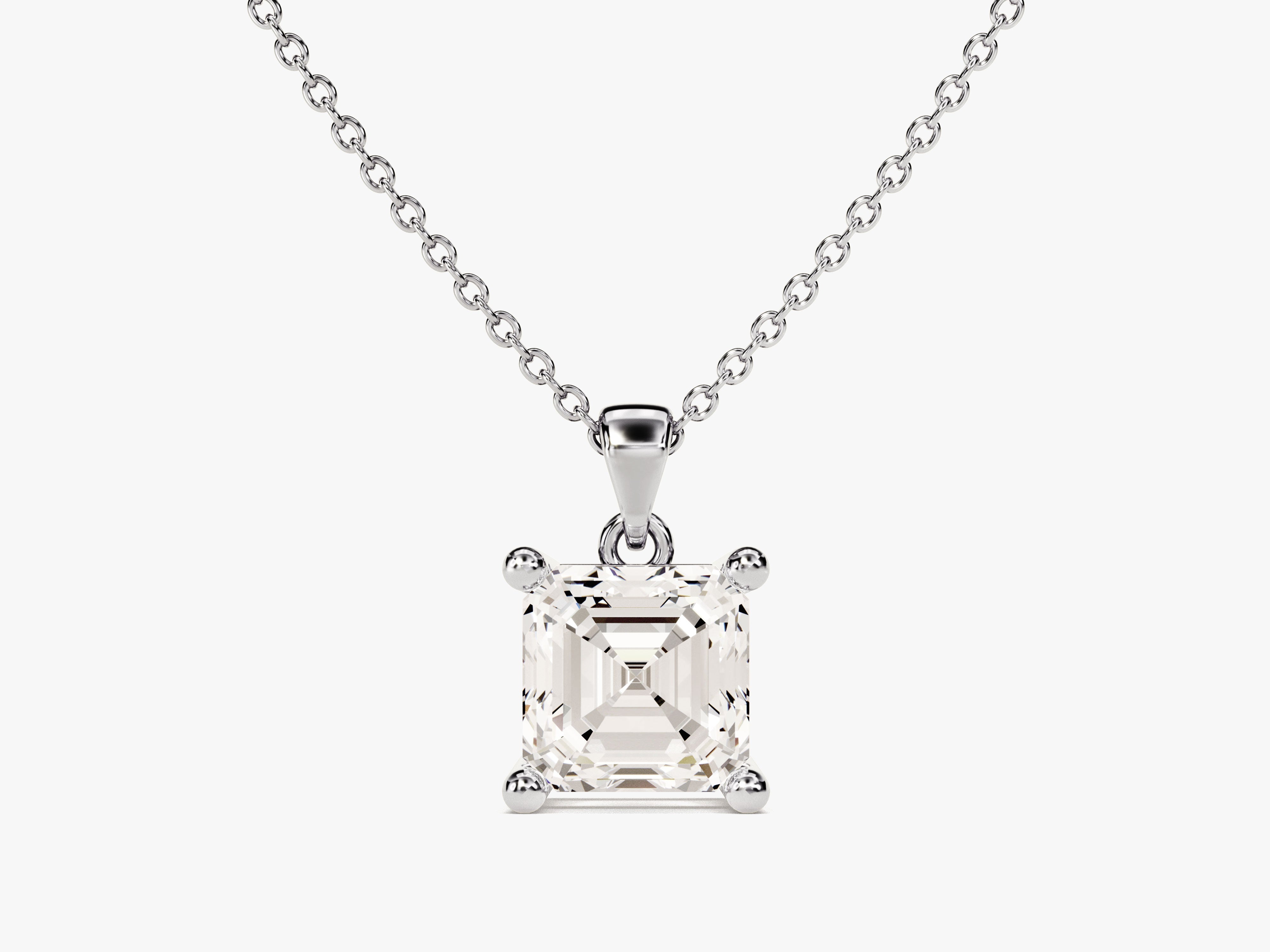Asscher Cut Solitaire Pendant (1.00 CT)
