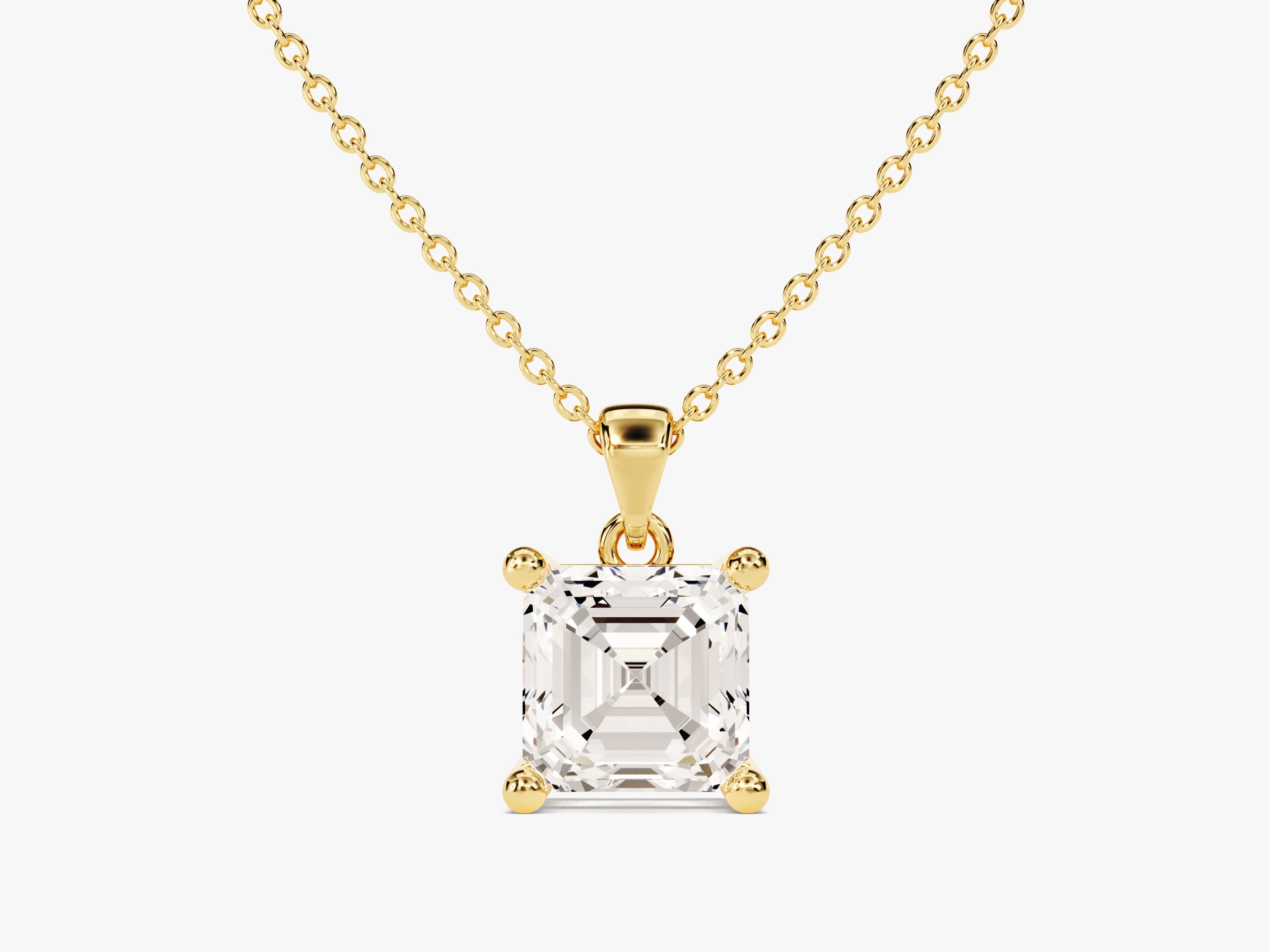 Asscher Cut Solitaire Pendant (1.00 CT)