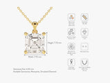 Asscher Cut Solitaire Pendant (1.50 CT)